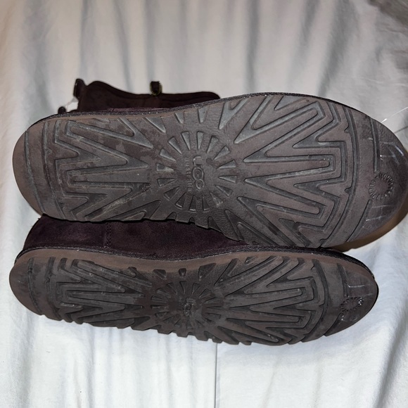 UGG Boots Australia Cottage Eyelet Brown Suede Leather Zip Up Shoes sz 7 - Picture 7 of 10